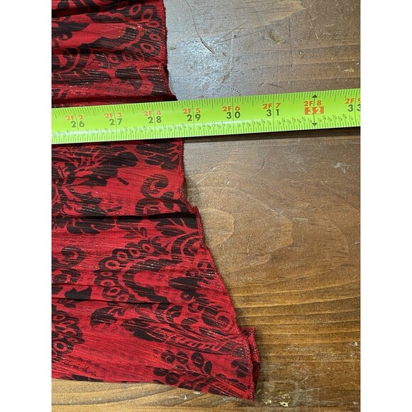 Y2K Top Womens 14/16 Crinkle Peplum Lace Ruffle Regency Whimsigoth Fairy Grunge - Picture 10 of 15